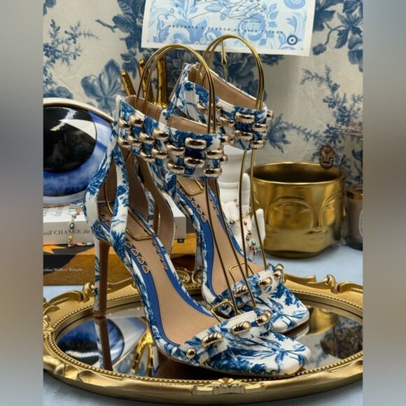 🆕 GIANNI BINI 🧿 x Shea Leigh Mills NWOB Carter Floral Print Strappy Sandal Sz7 - Picture 5 of 13